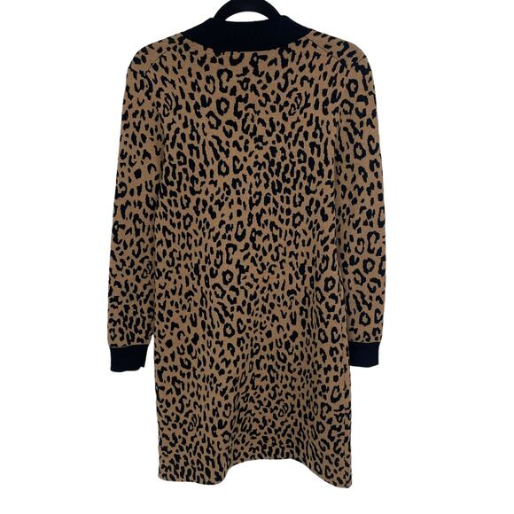 J. Crew Animal Print Knit Sweater Dress Small - Picture 6 of 6